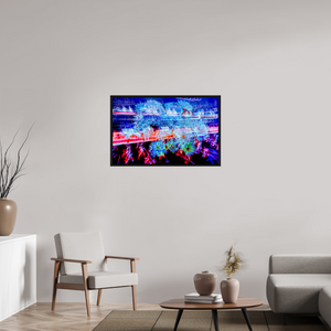 96 x 60 cm, 8 Caisse américaine Noire Éclosions dans les courants de matière douce