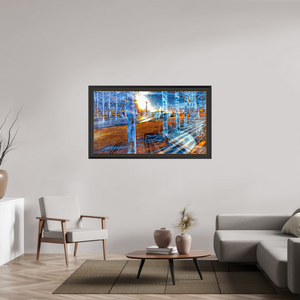 144 x 81 cm, 11 Cadre Noir-Or Quand les corps ont appris à se fondre dans la lumière