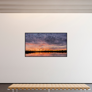 208 x 117 cm, Caisse américaine Noire 7 Reflets d’un Même Ciel VII – Dernier Chant du Soir