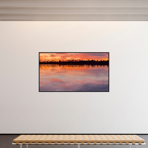 216,3 x 120 cm, Caisse américaine Noire 4 Reflets d’un Même Ciel IV – L'Horizon en Fusion