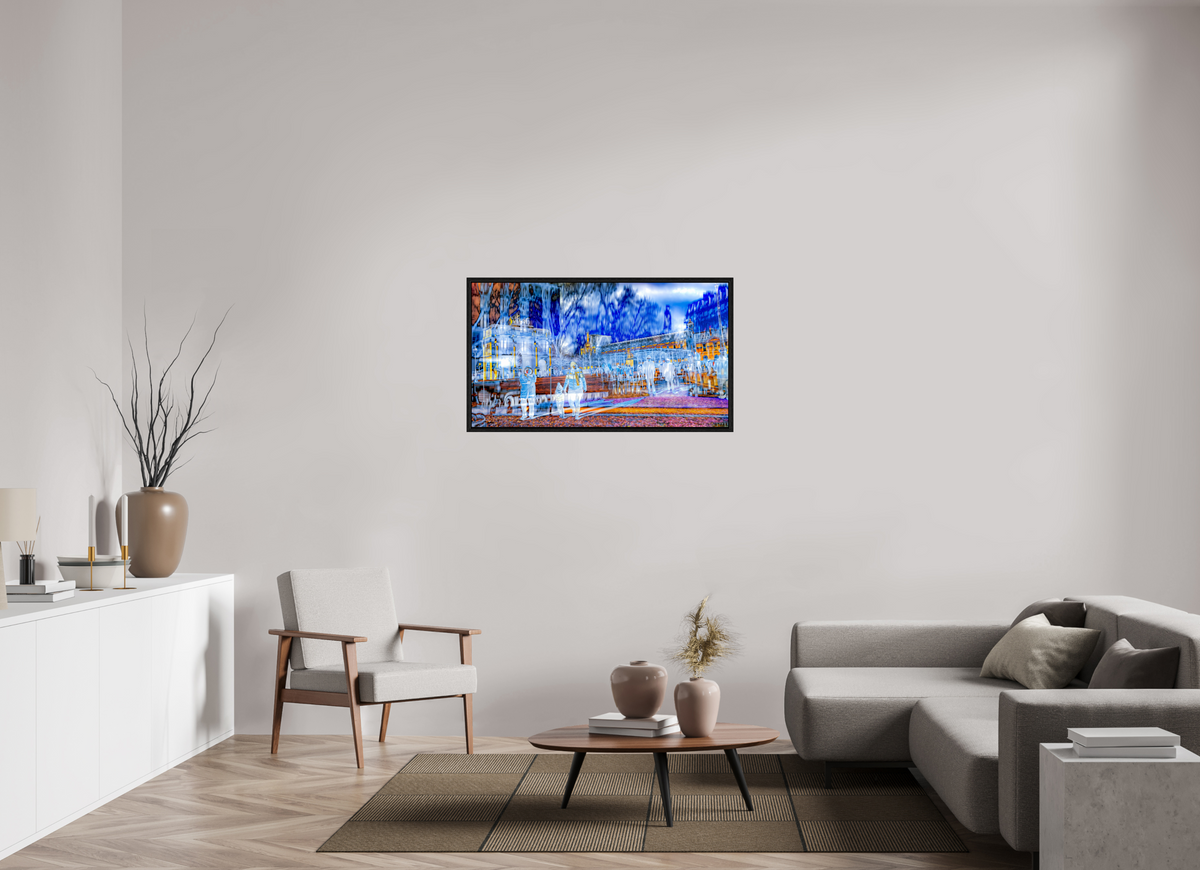112 x 63 cm, Caisse américaine Noire Ce que la ville protège encore