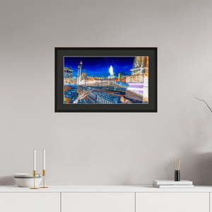 64 x 36 cm, 5 Cadre Noir : Passe-Partout Noir lisière Blanche Les oiseaux gardaient la ville pendant que nous dormions