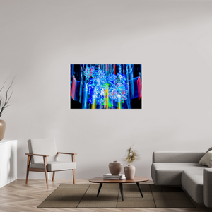 128 x 80 cm, Tirage photo sous Verre acrylique Floraisons du monde cybernétique