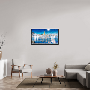 112 x 63 cm, 8 Caisse américaine Noire Les pas flottaient au-dessus du temps