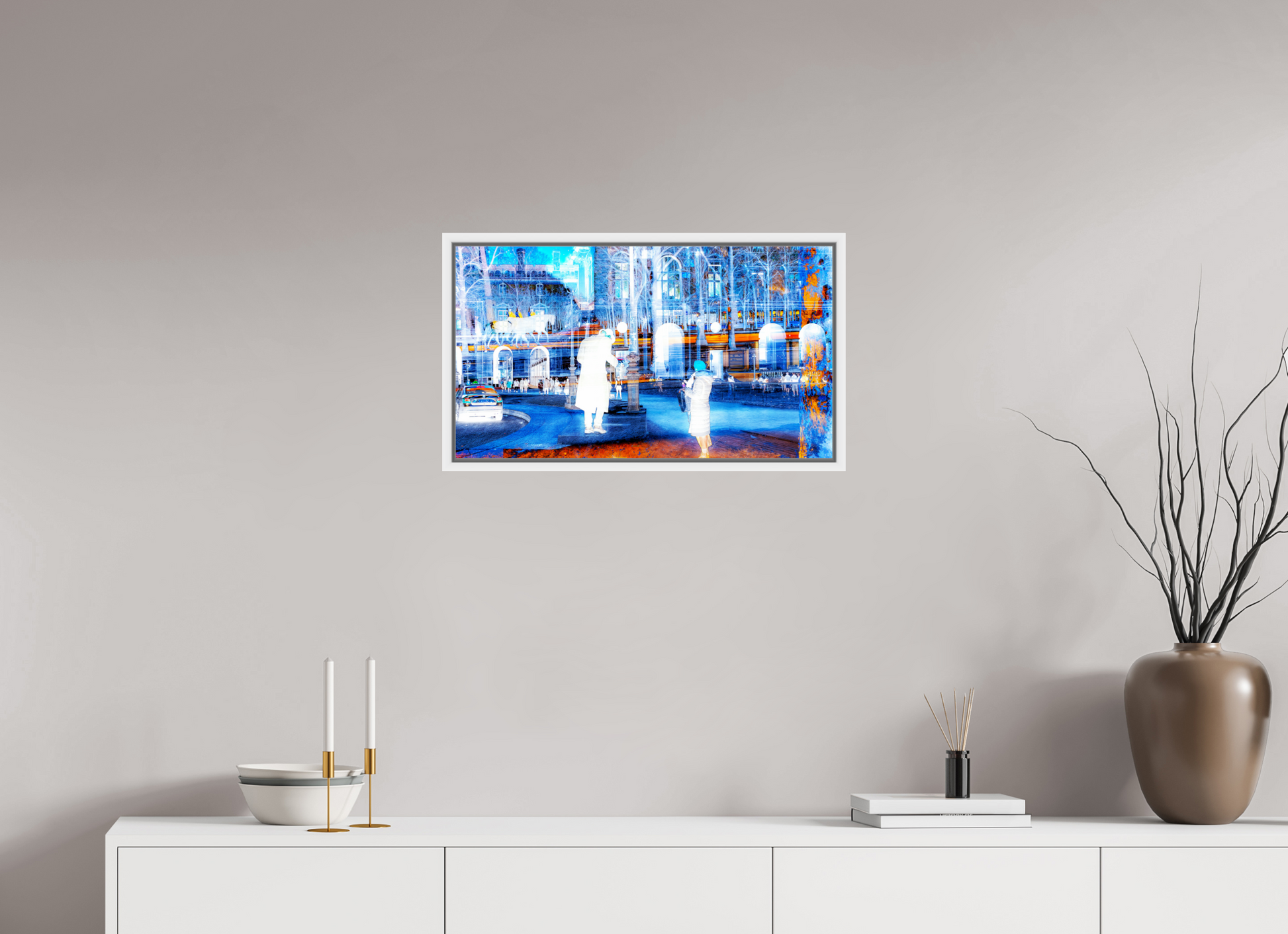 64 x 36 cm, 9 Caisse américaine Blanche Ce que la ville montre à ceux qui s’arrêtent