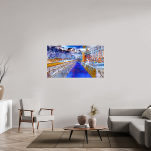 144 x 81 cm, 3 Tirage photo sous Verre acrylique Le jour où l’eau est devenue une frontière