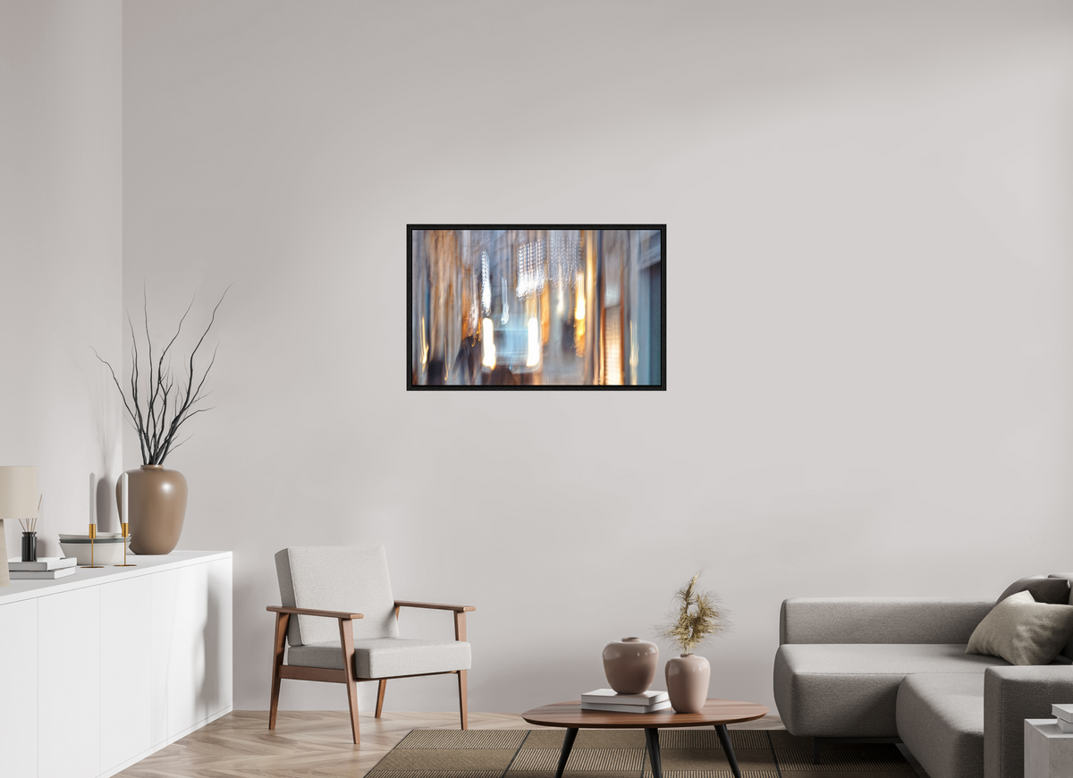 96 x 60 cm, Caisse américaine Noire Ruelle en apesanteur