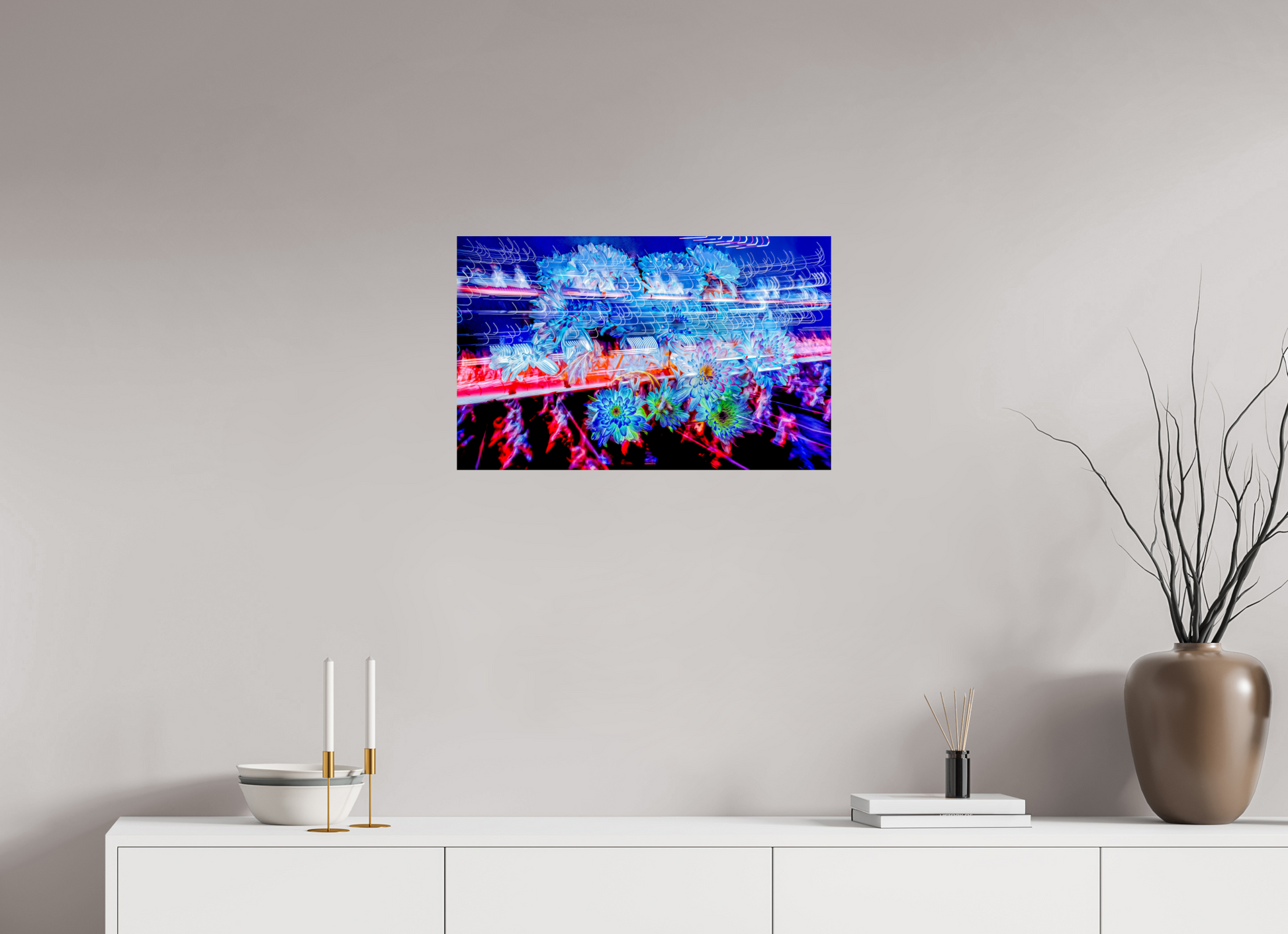 64 x 40 cm, 2 Tirage photo contrecollé sur Dibond Éclosions dans les courants de matière douce