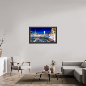 112 x 63 cm, 11 Cadre Noir-Or Les oiseaux gardaient la ville pendant que nous dormions