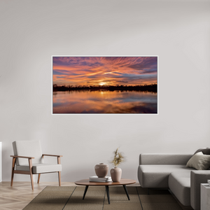 184 x 100 cm, Caisse américaine Blanche 14 Reflets d’un Même Ciel XIV – La Lumière Dorée