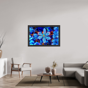 127,7 x 80 cm, 11 Cadre Noir-Or La fleur qui rêvait d’étoiles