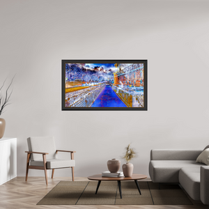 144 x 81 cm, 11 Cadre Noir-Or Le jour où l’eau est devenue une frontière