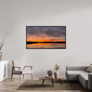 160 x 90 cm, Caisse américaine Noire 8 Reflets d’un Même Ciel VIII – Quand le Ciel se Penche