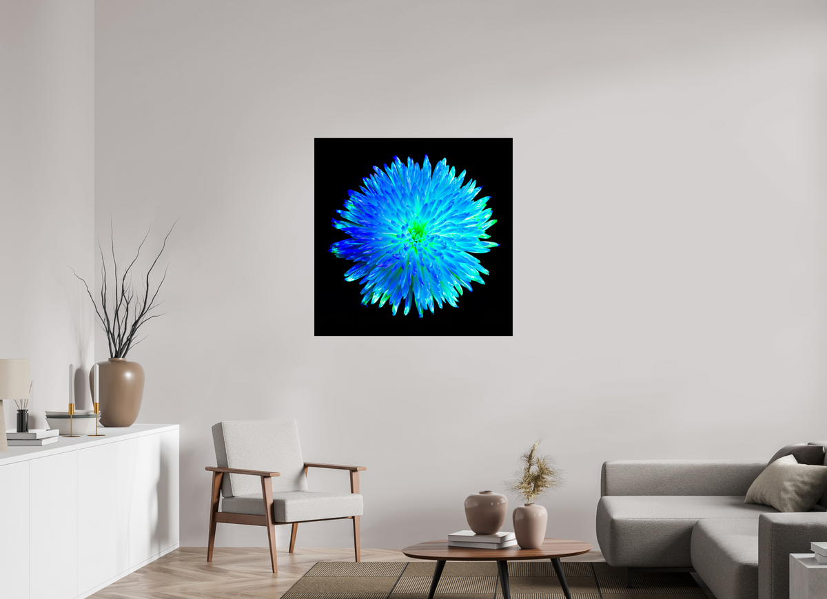 100 x 100 cm, Tirage photo sous Verre acrylique L’Astre Bleu