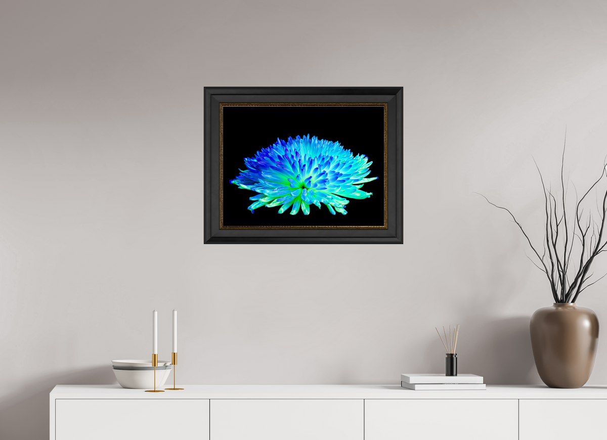 60 x 45 cm, Cadre Noir-Or Éclat d’un Monde Inconnu