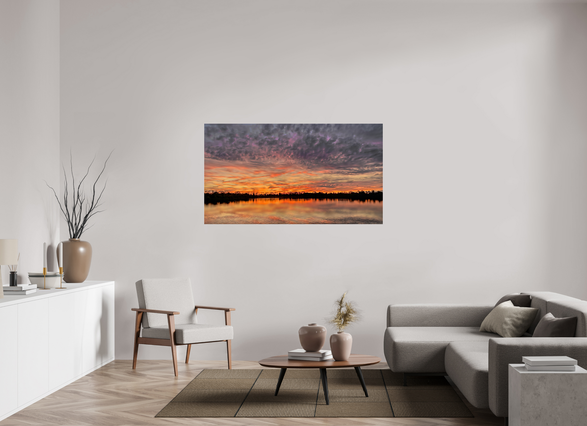 160 x 90 cm, Tirage photo sous Verre acrylique Reflets d’un Même Ciel IX – Le Souffle d’Ambre