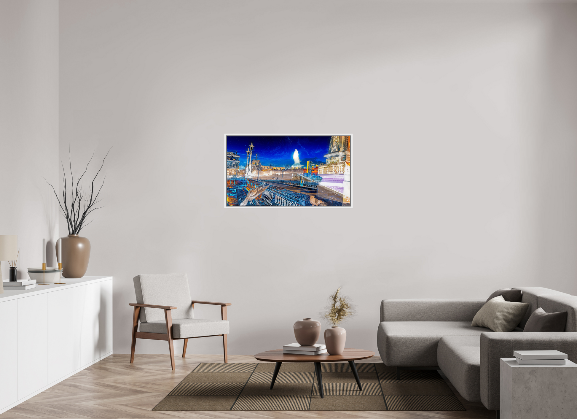 112 x 63 cm, 9 Caisse américaine Blanche Les oiseaux gardaient la ville pendant que nous dormions