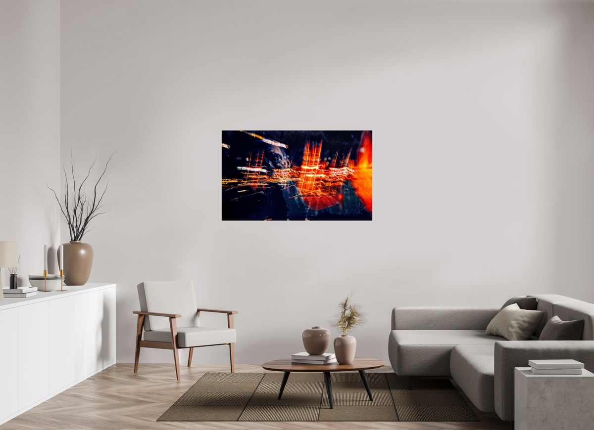 133,4 x 80 cm, Tirage photo sous Verre acrylique Les fils brûlants de la mémoire