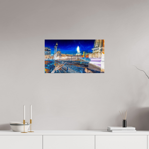 64 x 36 cm, 3 Tirage photo sous Verre acrylique Les oiseaux gardaient la ville pendant que nous dormions