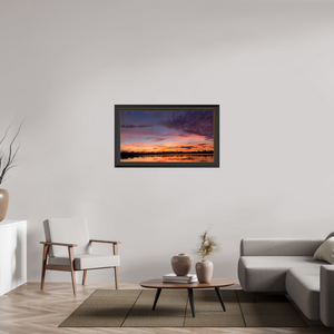107,8 x 60 cm, Cadre Noir-Or 12 Reflets d’un Même Ciel XII – Les Voiles du Crépuscule