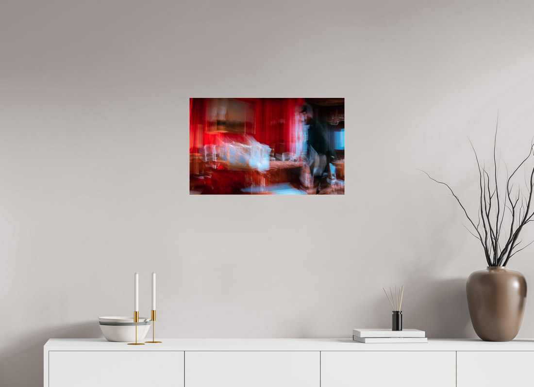 64 x 40 cm, Tirage photo sous Verre acrylique Salon écarlate