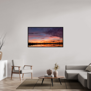 143,7 x 80 cm, Caisse américaine Noire 12 Reflets d’un Même Ciel XII – Les Voiles du Crépuscule