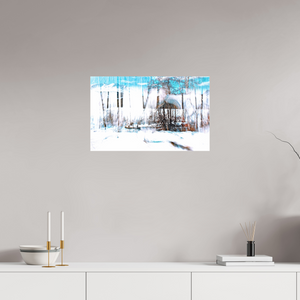 64 x 40 cm, Tirage simple sur papier photo Fuji Crystal Pearl La Forêt qui chante la neige