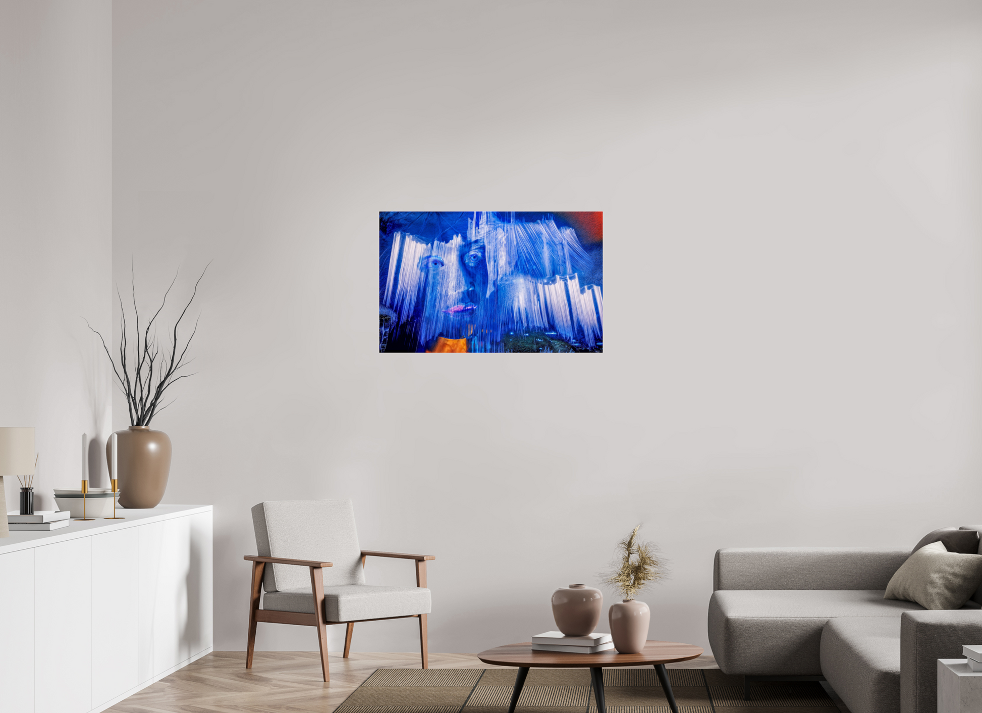94,8 x 60 cm, Tirage photo sous Verre acrylique Sous la Pluie de Lumière