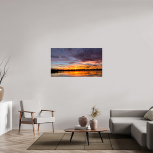 128 x 72 cm, Tirage photo sous Verre acrylique 11 Reflets d’un Même Ciel XI – L’Éclat du Couchant