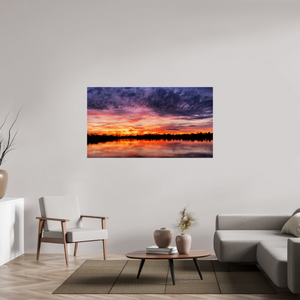 160 x 90 cm, Tirage photo sous Verre acrylique 3 Reflets d’un Même Ciel III – L’Heure Incandescente