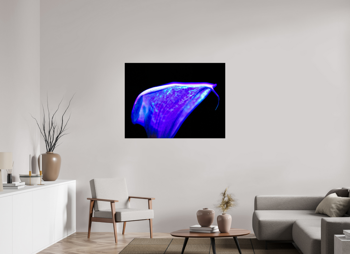120 x 90 cm, Tirage simple sur papier photo Fuji Crystal Pearl Une vague pourpre au bord du silence