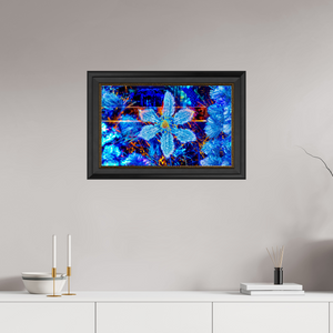 63,8 x 40 cm, 11 Cadre Noir-Or La fleur qui rêvait d’étoiles