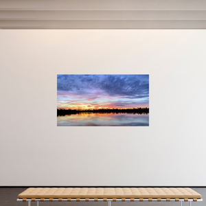 208 x 117 cm, Tirage photo sous Verre acrylique 2 Reflets d’un Même Ciel II – Le Souffle Pourpre