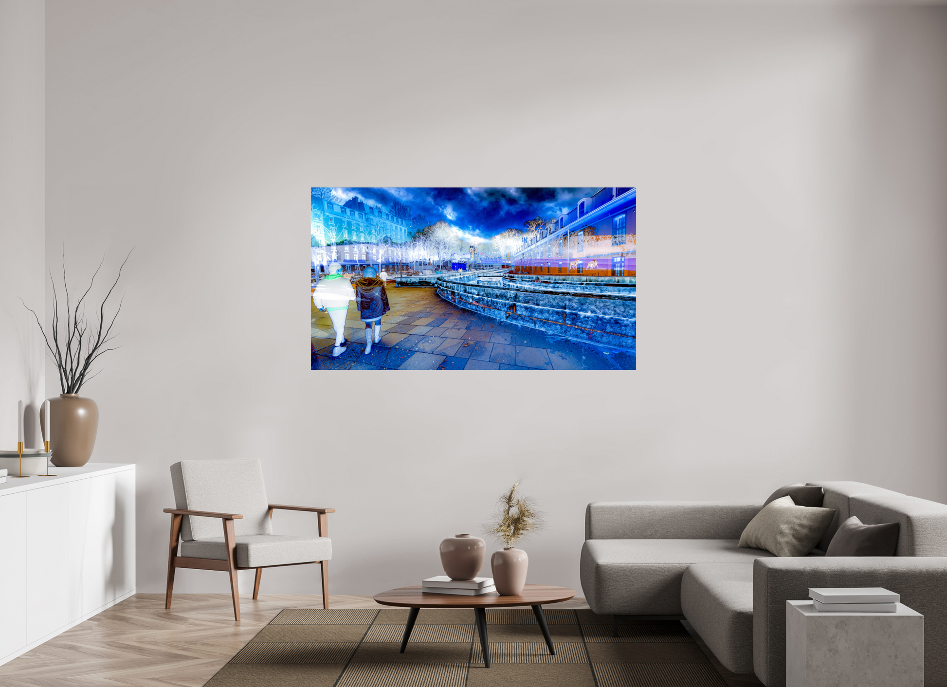 176 x 99 cm, 3 Tirage photo sous Verre acrylique La promenade n’était plus tout à fait la même