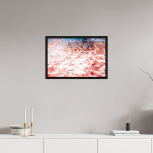 60 x 40 cm, Caisse américaine Noire La mer des plumes rouges