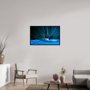 96 x 60 cm, Caisse américaine Noire Éventail de fibres