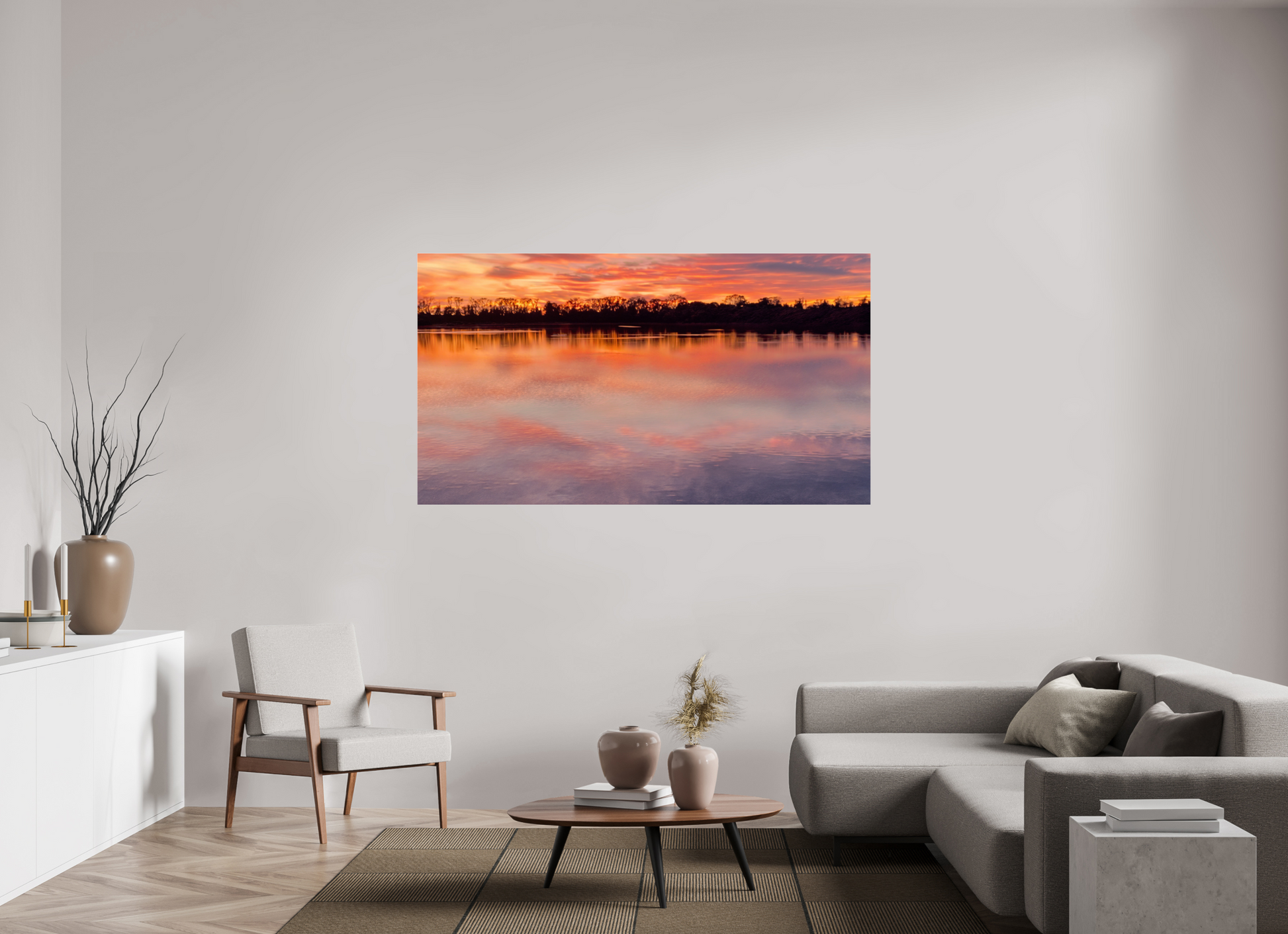 180,3 x 100 cm, Tirage photo sous Verre acrylique 4 Reflets d’un Même Ciel IV – L'Horizon en Fusion