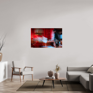 128 x 80 cm, Tirage photo sous Verre acrylique Salon écarlate