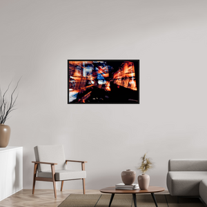 100,1 x 60 cm, Caisse américaine Noire Fragments d’un monde incandescent