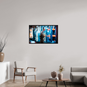 96 x 60 cm, Caisse américaine Noire Passant dans la lumière