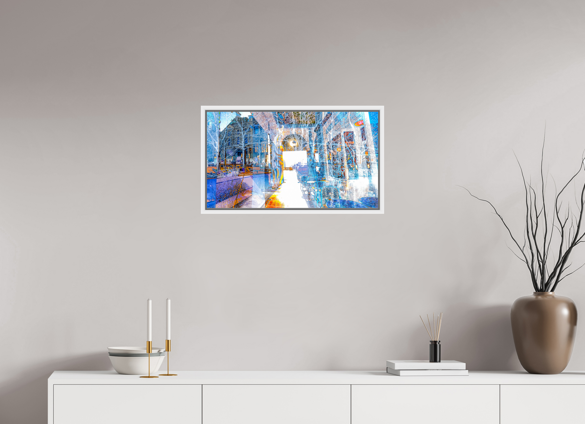 64 x 36 cm, 9 Caisse américaine Blanche Le seuil n’était pas une frontière, mais une invitation