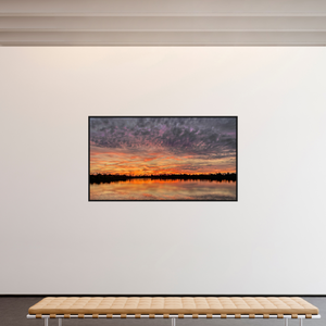 208 x 117 cm, Caisse américaine Noire 9 Reflets d’un Même Ciel IX – Le Souffle d’Ambre