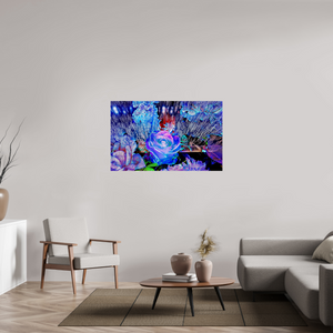 128 x 80 cm, 3 Tirage photo sous Verre acrylique Lorsque la lumière se souvient des fleurs
