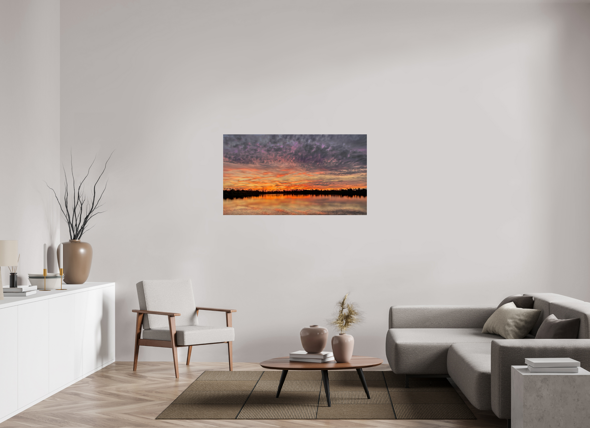 128 x 72 cm, Tirage photo sous Verre acrylique 9 Reflets d’un Même Ciel IX – Le Souffle d’Ambre