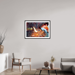 90 x 60 cm, 4 Cadre Noir : Passe-Partout Blanc Rituel où le feu apprend le rythme
