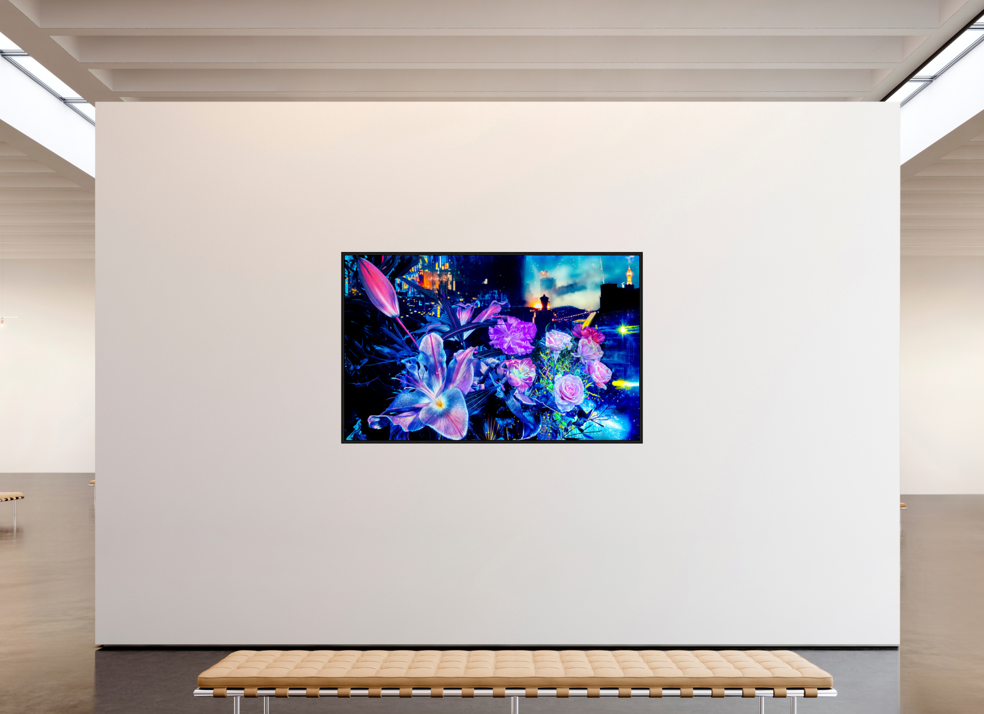 191,5 x 120 cm, 8 Caisse américaine Noire Les pétales qui veillent sur la ville métropolitaines