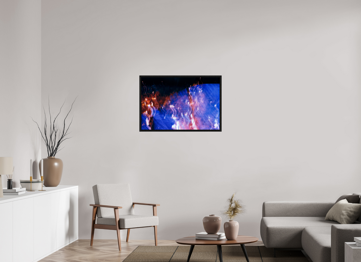 90 x 60 cm, Caisse américaine Noire Chant des flammes errantes