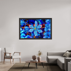 159,6 x 100 cm, 11 Cadre Noir-Or La fleur qui rêvait d’étoiles