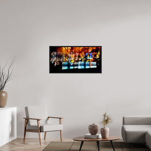 100 x 50 cm, Caisse américaine Noire La pluie dorée du soir