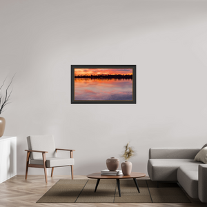 108,2 x 60 cm, Cadre Noir-Or 4 Reflets d’un Même Ciel IV – L'Horizon en Fusion